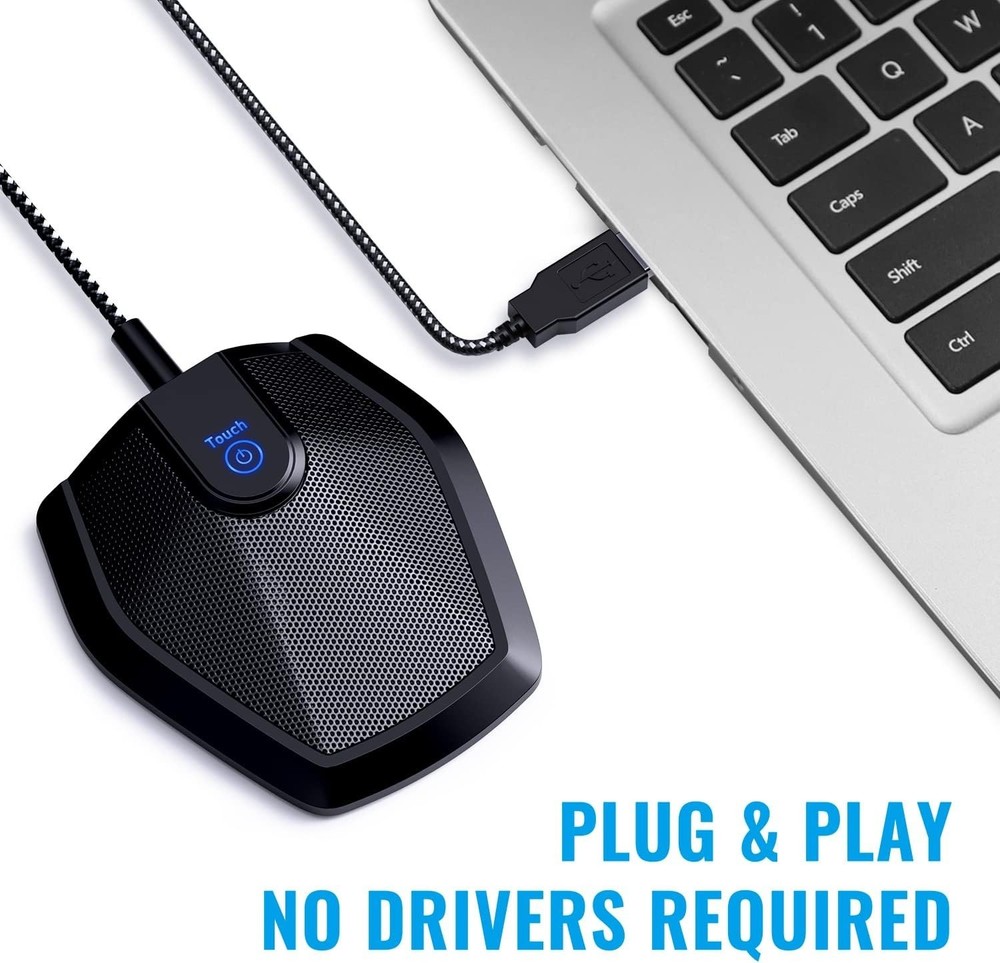 Conference USB Microphone for Computer Plug & Play Compatible w/Mac OS X Windows