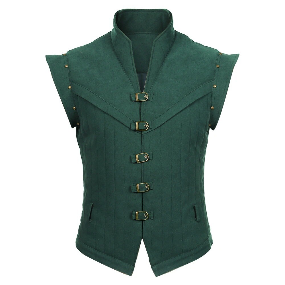 Men's Medieval Vest Renaissance Victorian Waistcoat for Men Fancy Dress Party