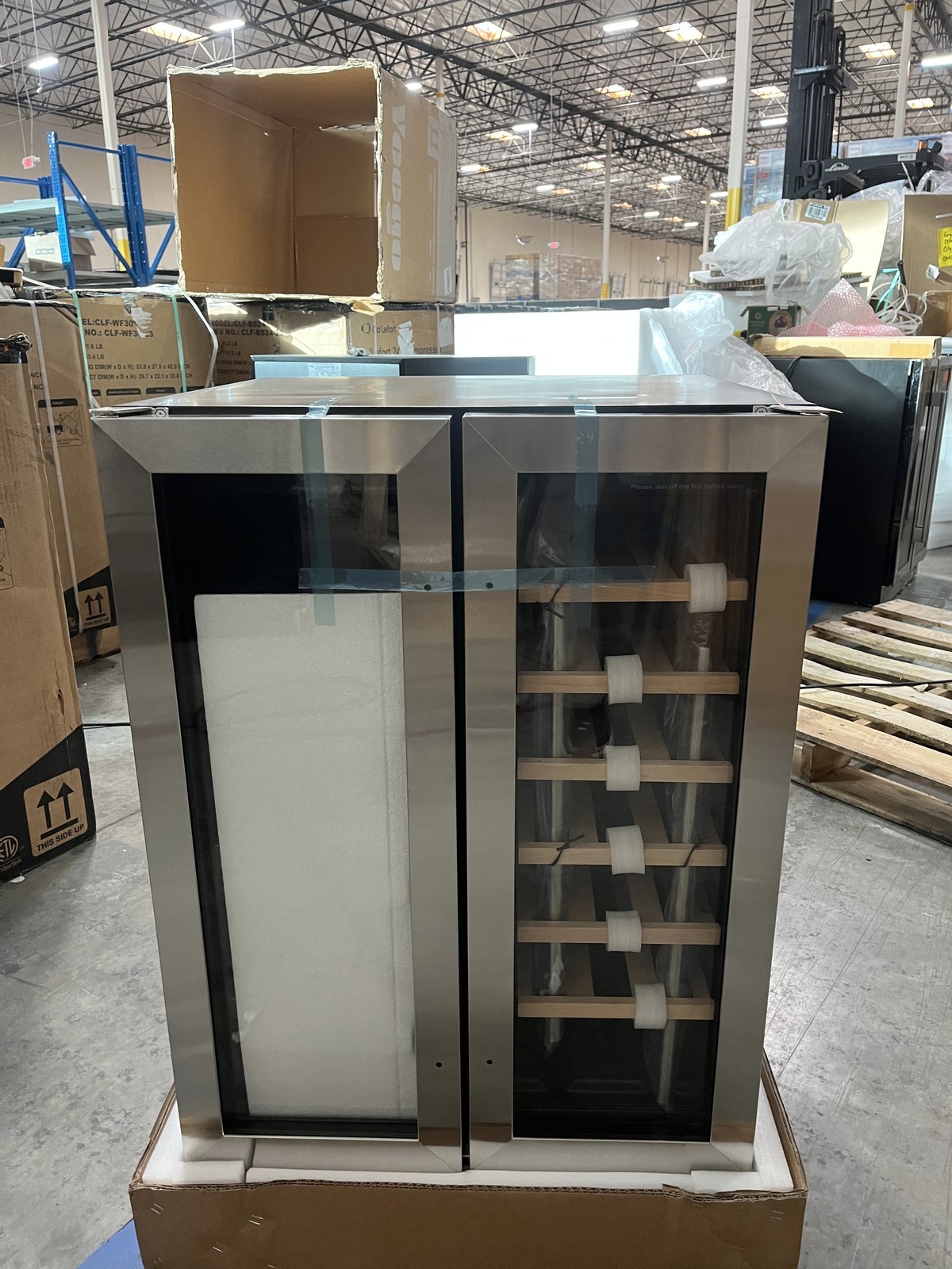 Yeego 24" Wine Cooler Beverage Refrigerator Under Counter Fridge With Glass Door