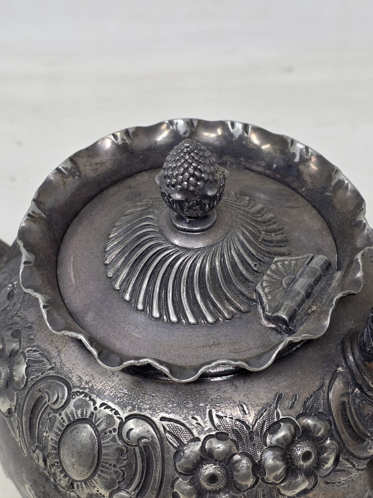 Engraved Metal Teapot