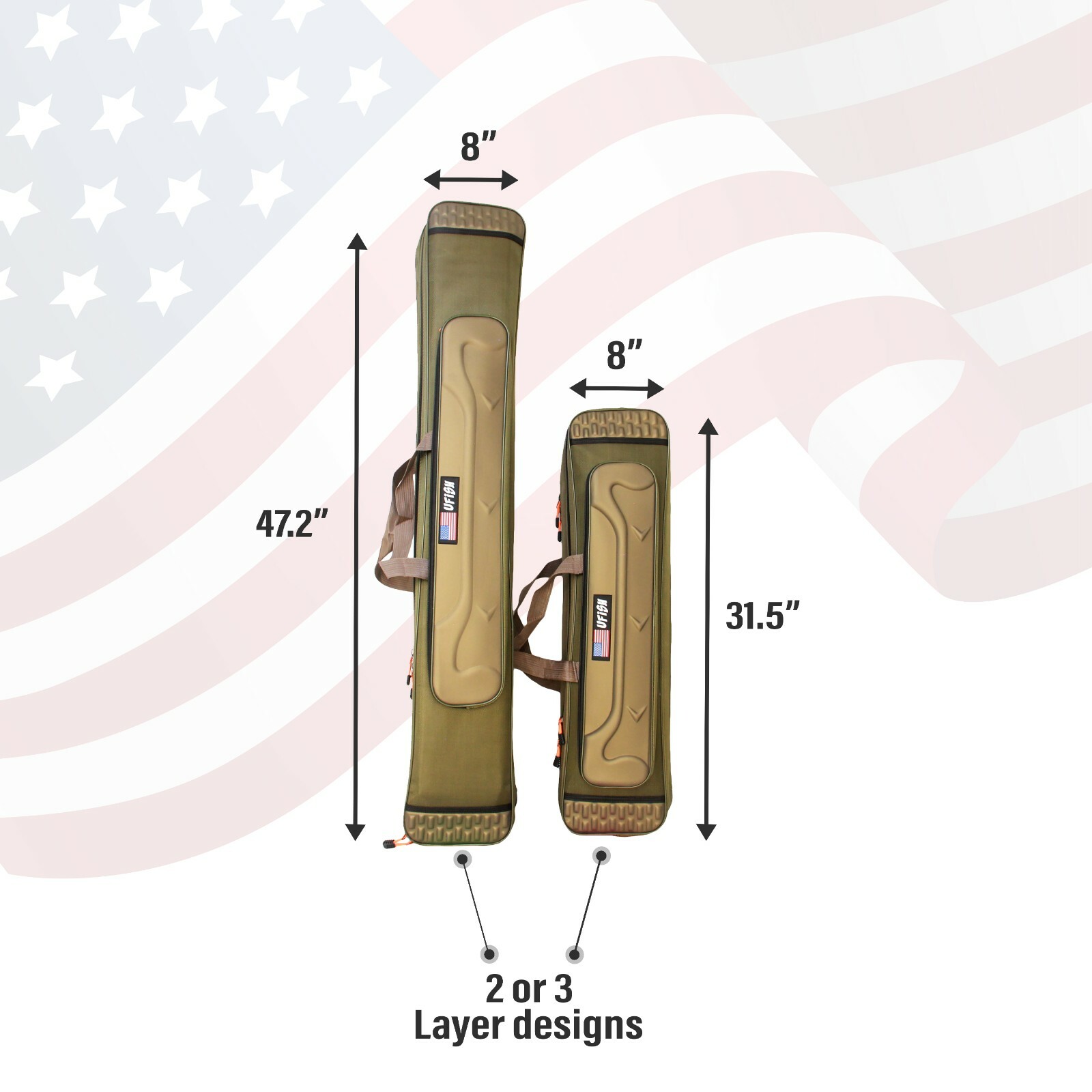 UFISH Fishing Rod Bag Pole Travel Case with Tackle Storage Comfortable Fishing