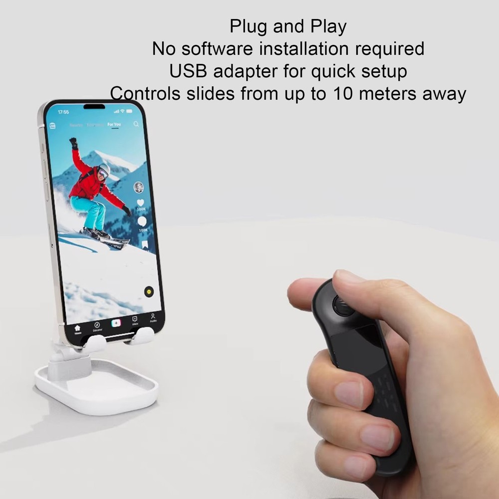 Rechargeable Wireless Presenter Mouse For Effortless Presentations QMVA