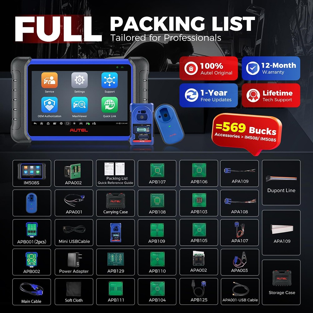 2026 Autel MaxiIM IM508S IMMO Key Programming Tool All System Diagnostic Scanner