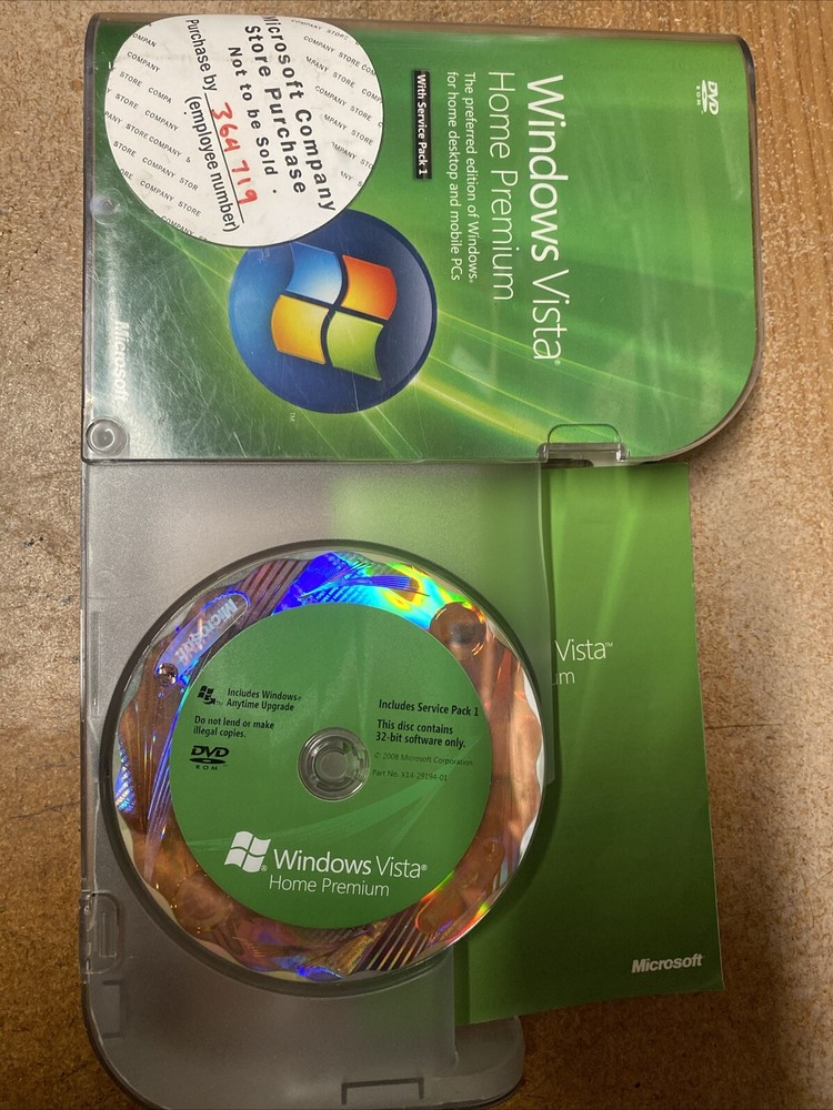 Microsoft Windows Vista Home Premium SP1 Full Version for Windows