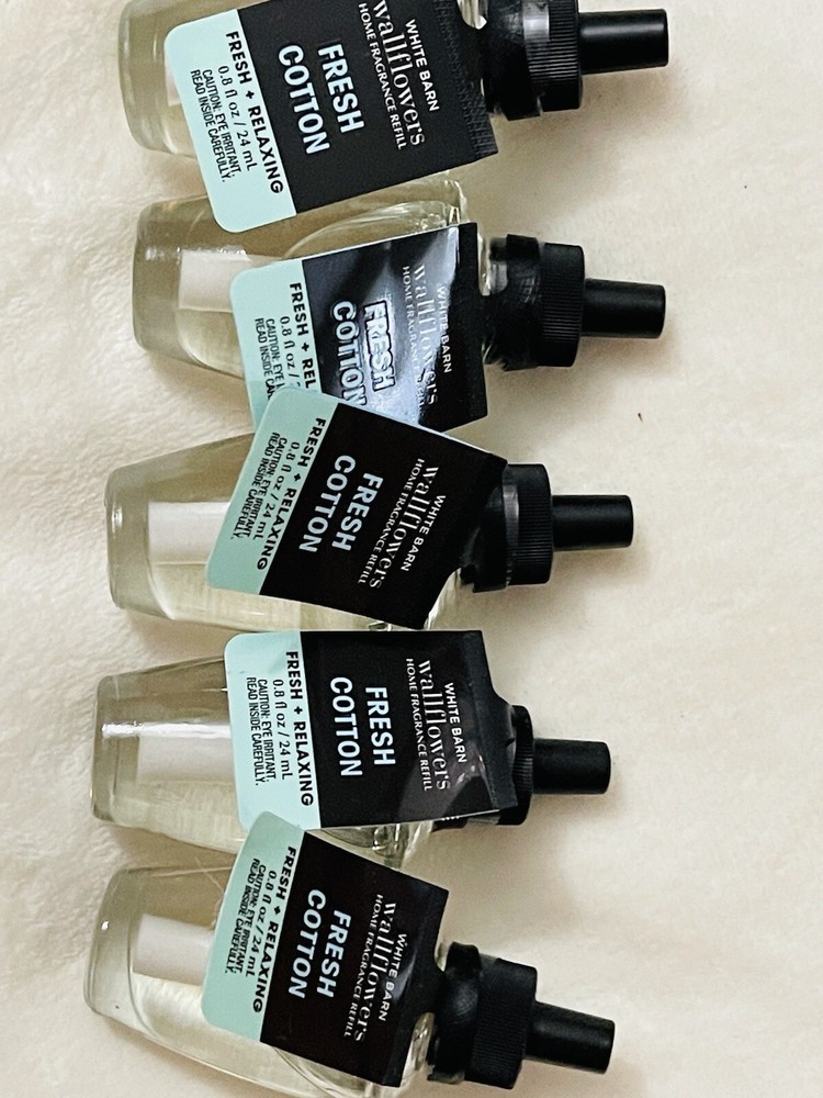 10x Bath & Body Works Wallflowers Fresh Cotton Diffuser Refill Bulbs