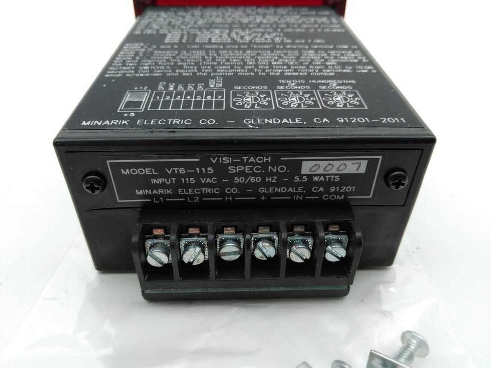 Minarik VT6-115 Multi-Function Tachometer Digital Indicator, 11VAC, 5.5W