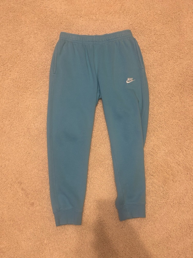 nike blue fleece pants medium