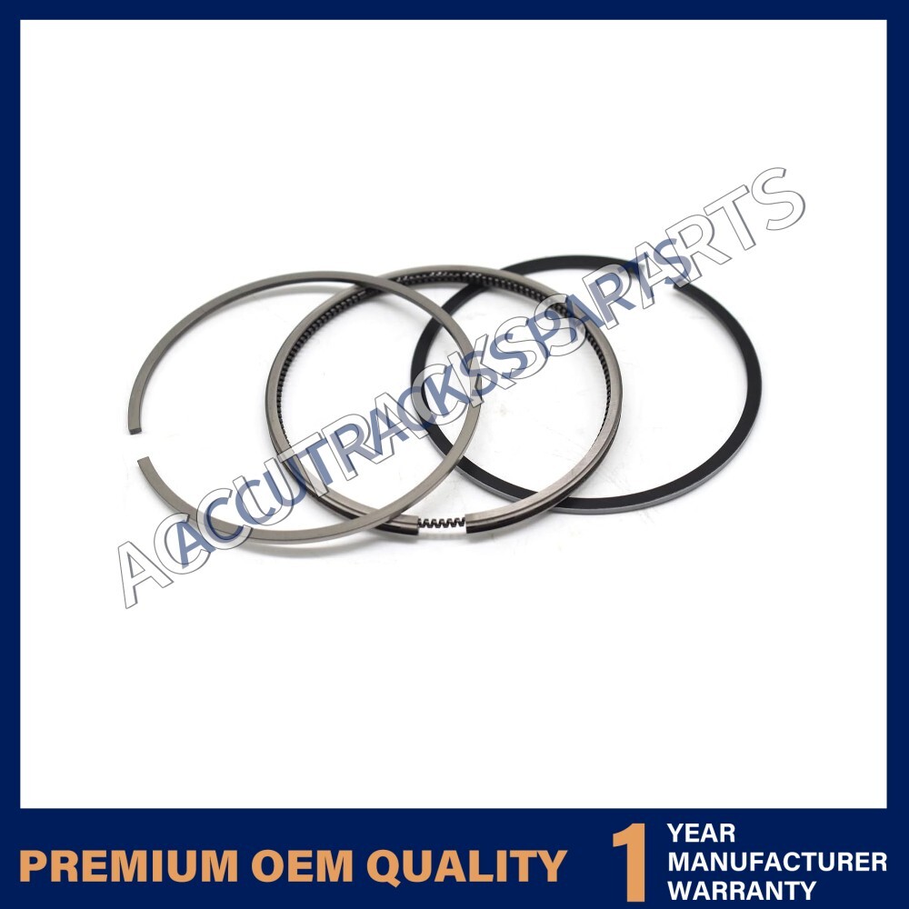 Piston kit + Piston Rings Set STD for Yanmar 3TNM74 Engine (3 PCS)