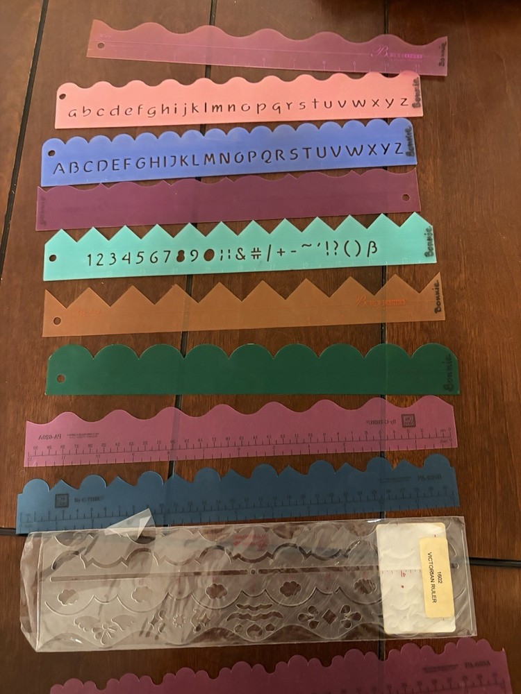 Creative Memories Borderline patterns Letters Rulers Scrapbook Tool ABC & Other