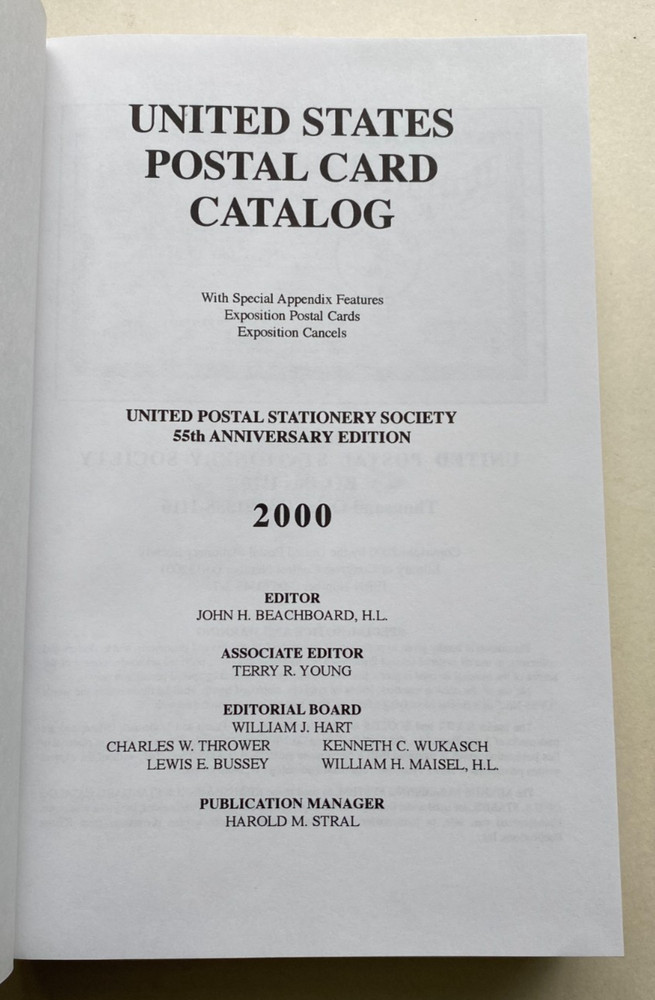UPSS 2000 United States Postal Card Catalog