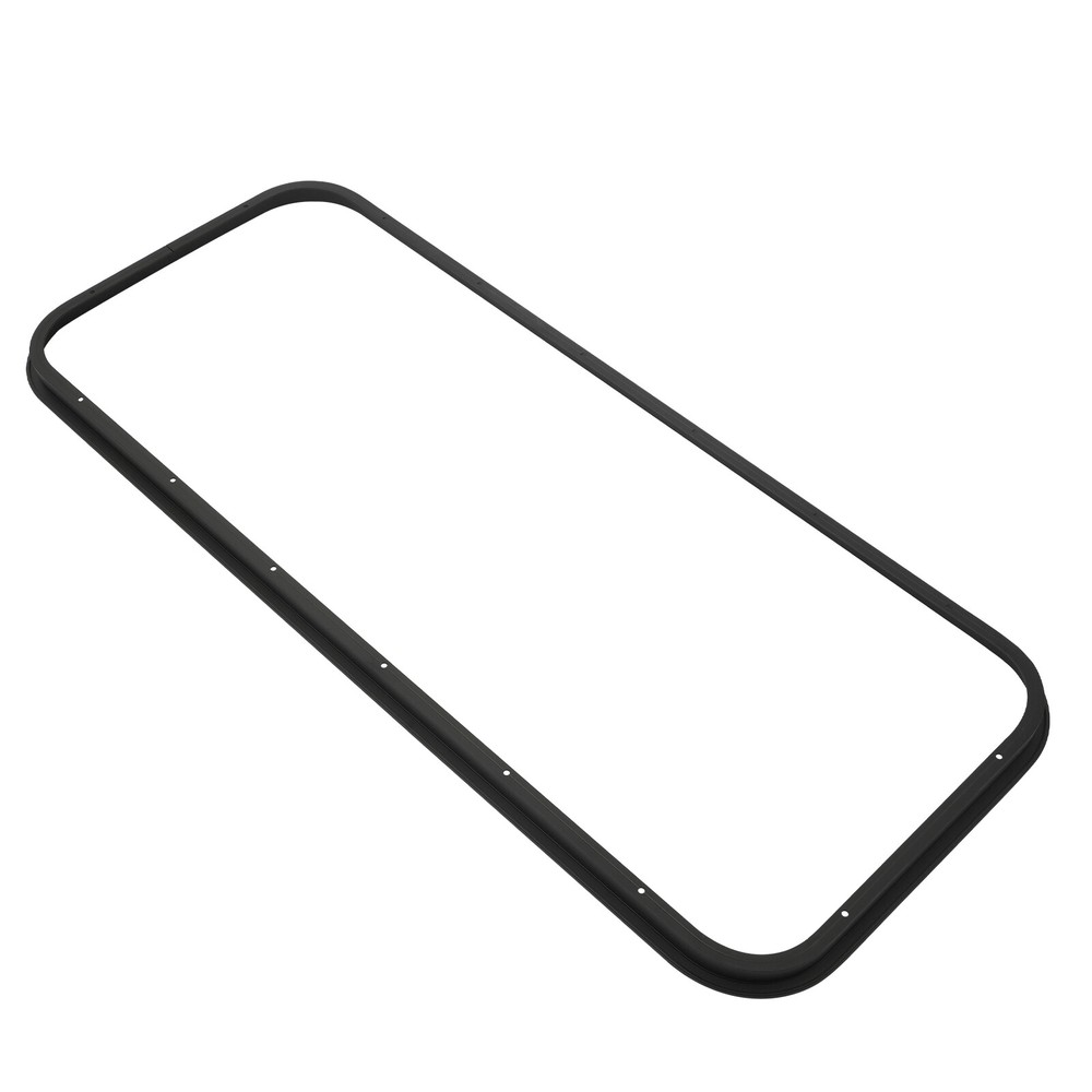 Horizontal Slide Black RV Window Replacement Includes Mounting Ring and Screen