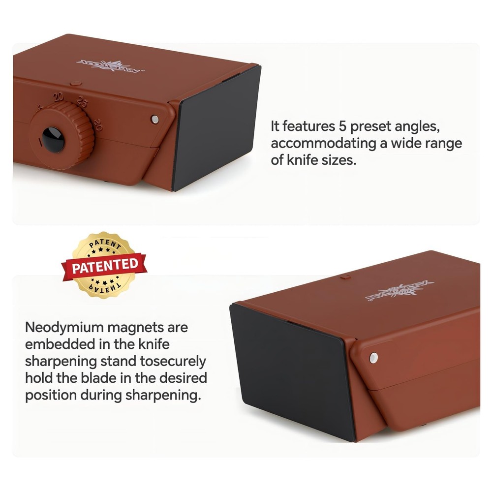 The Innovative Knife Sharpener - Patented Multi-Angle Premium Rolling Knife S...
