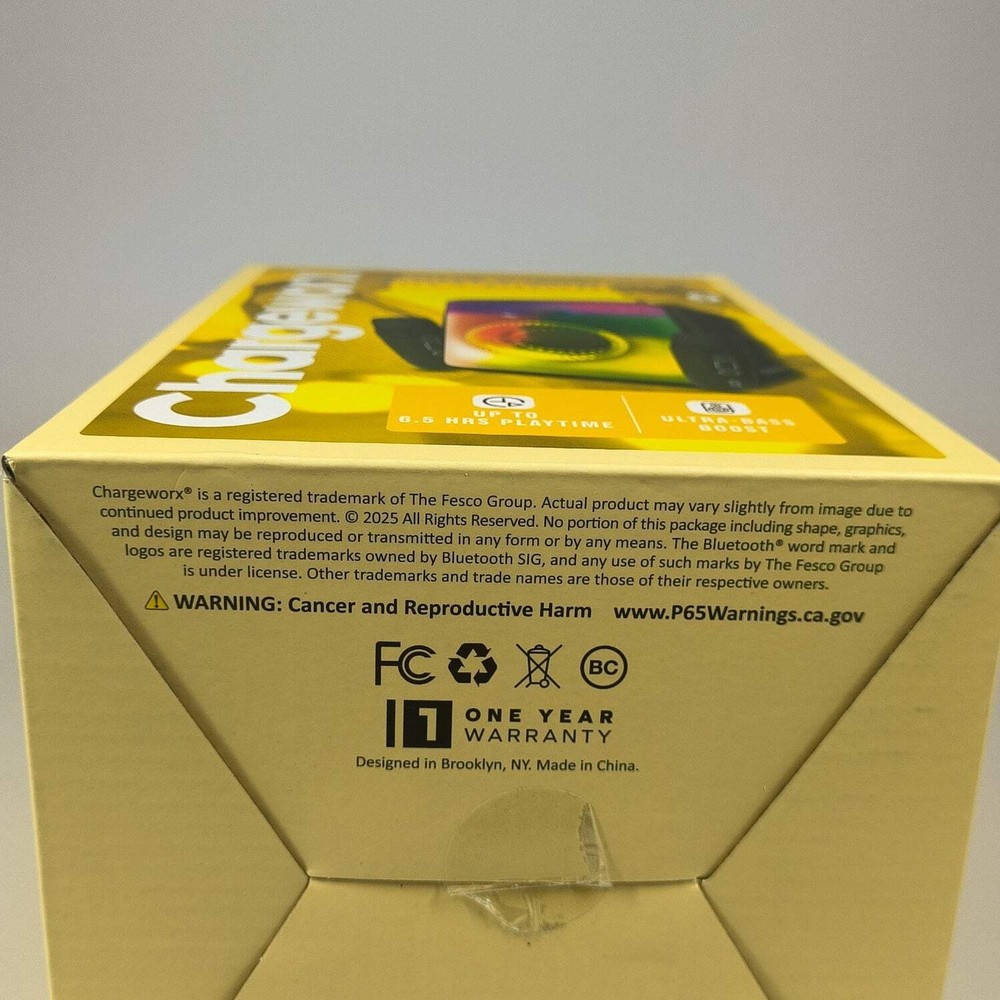 New Chargeworx True Wireless Party Speaker Bluetooth Speaker KH131BK