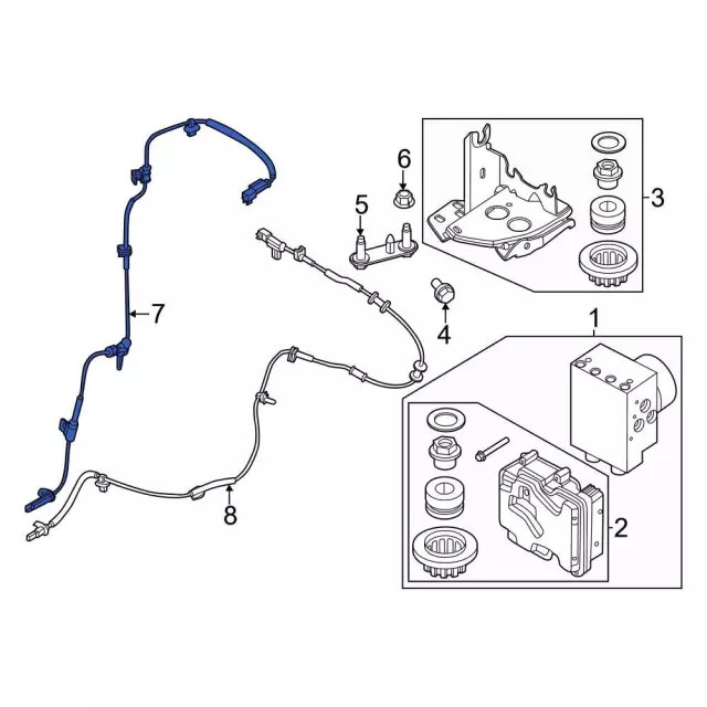 Genuine Ford ABS Sensor PC3Z-2C204-B