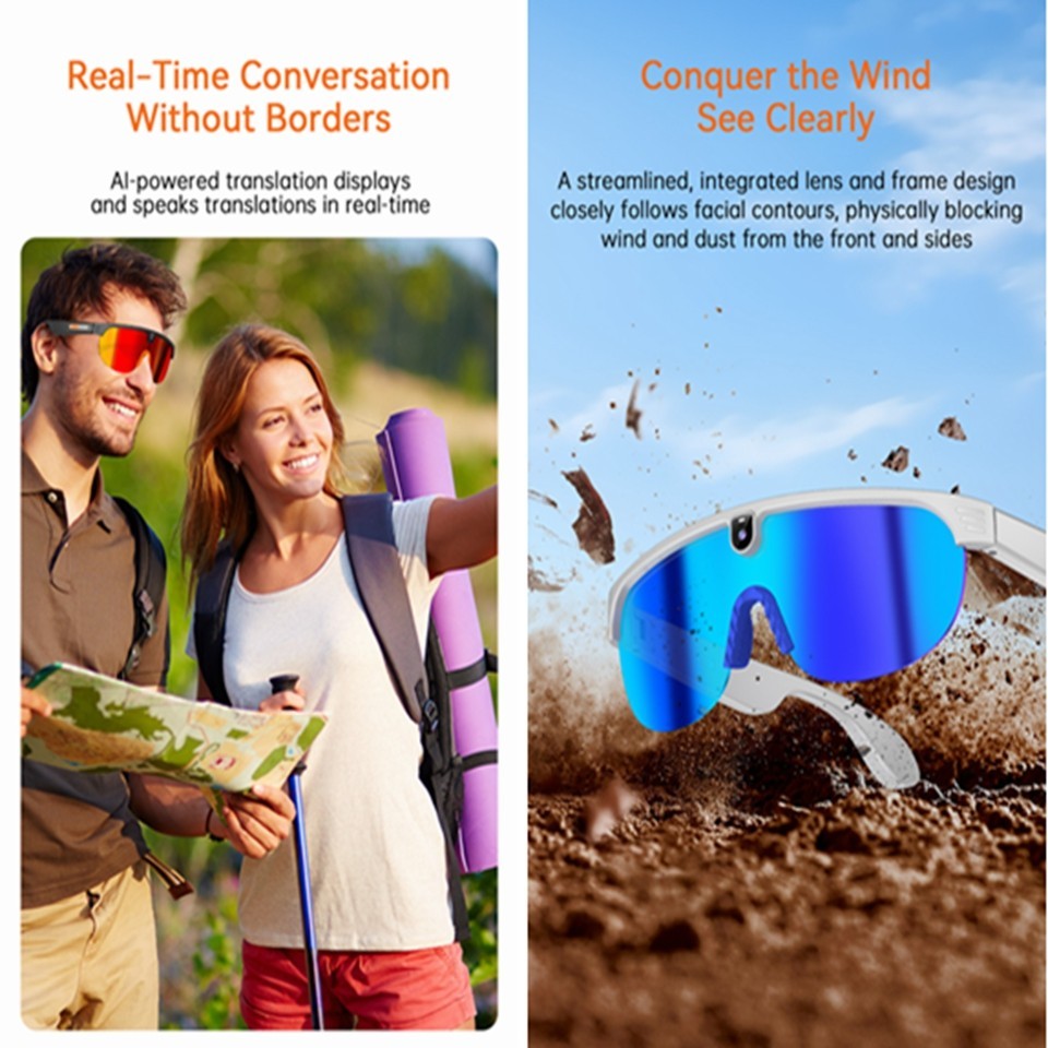 HD Video AI smart glasses with camera and bluetooth and video controller