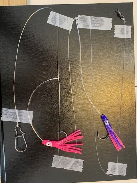 *High-Low Rig* Cod,Haddock,Pollock,Cusk. universal bottom rig w/ 2" hoochies