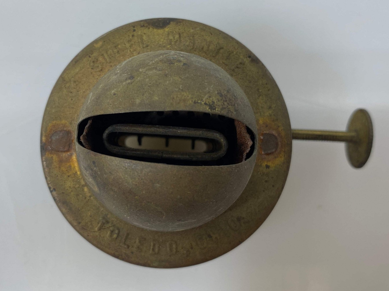 Antique Steel Mantle Toledo Ohio Lamp Burner #4