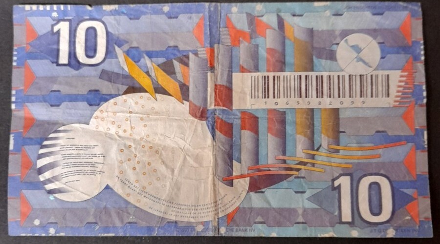 Netherlands 10 Gulden, 1997