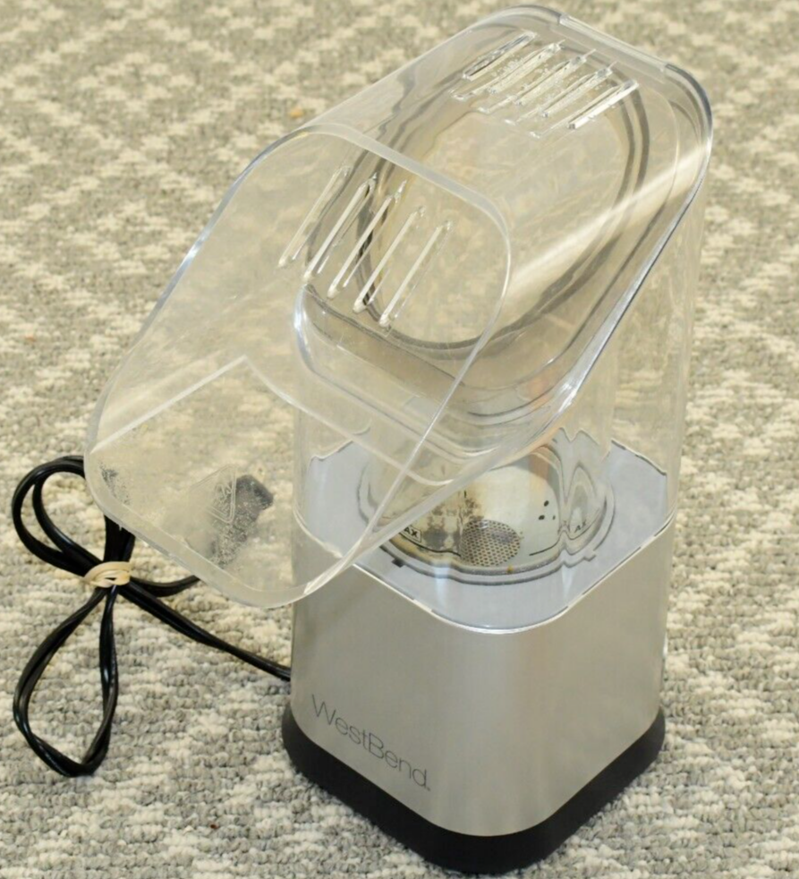 West Bend 89013 Hot Air Popcorn Corn Popper Maker Machine 4-Quart Silver