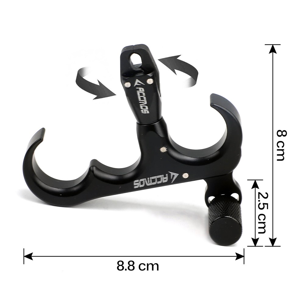 4 Finger Release Aids Thumb Trigger D Loop Ring Compound Bow Hunt Archery Shoot
