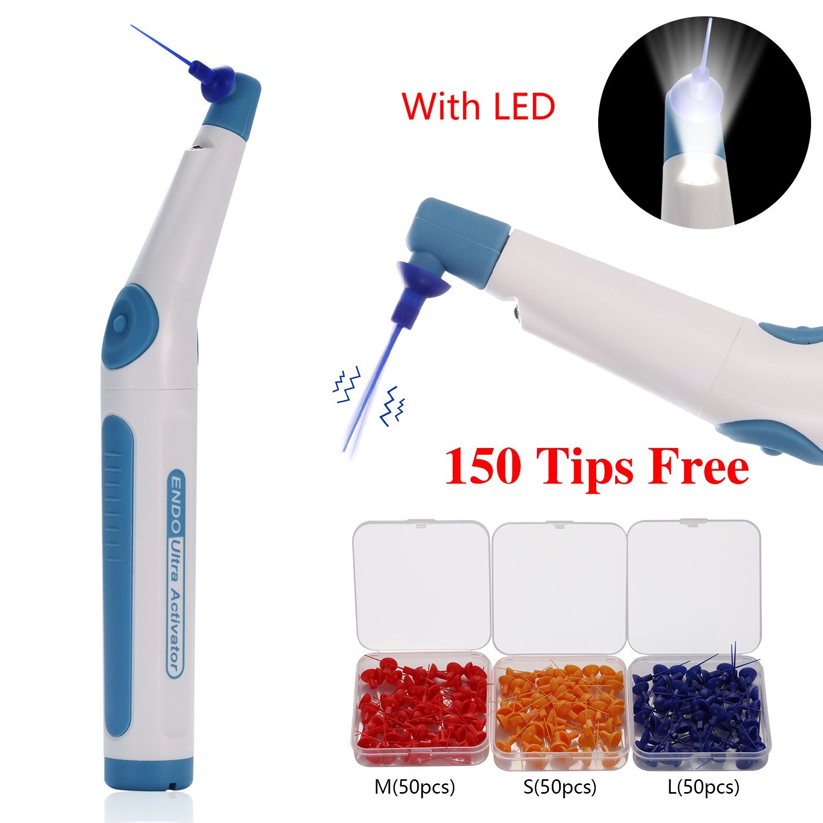 Dental Endodontic Endo Activator Sonic Endo Ultra Irrigator Root Canal +150 Tips