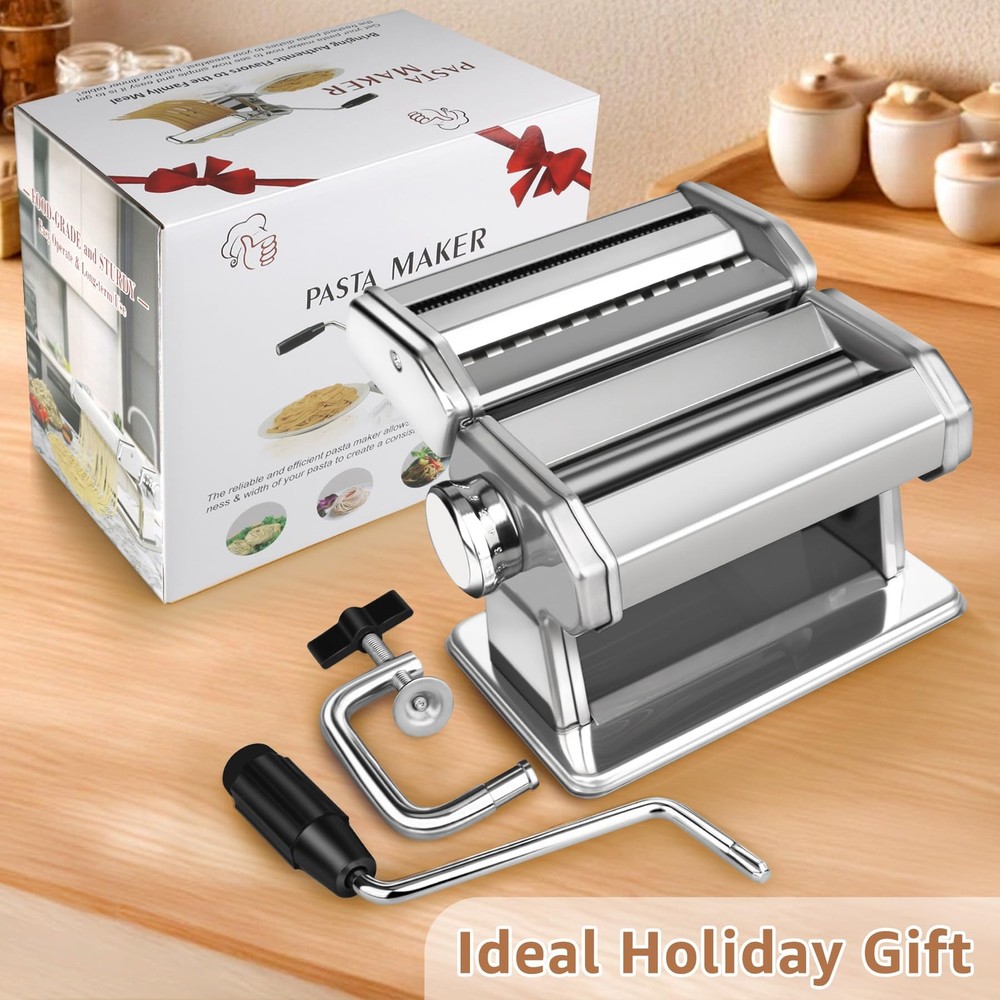 Pasta Maker Stainless Steel 7 Thickness Roller