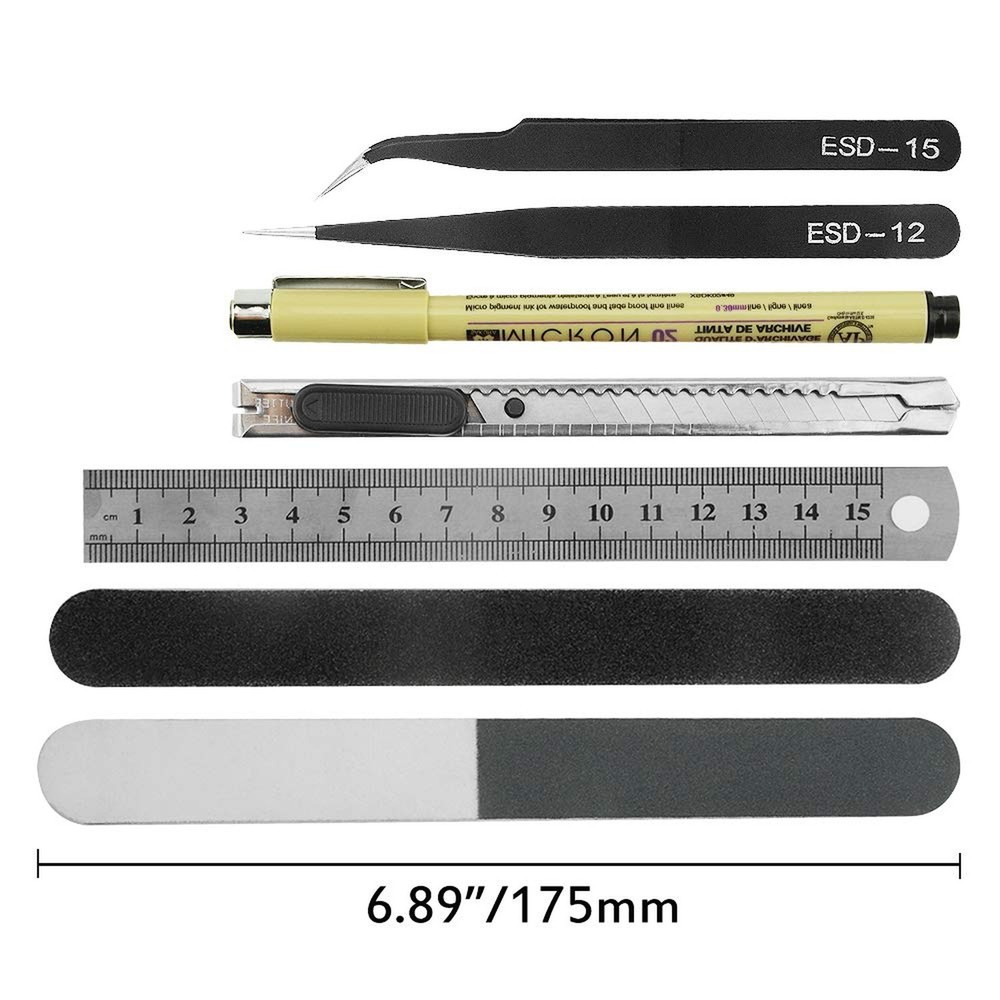 WMYCONGCONG Professional 19 PCS Model Tools Kit Modeler Basic Tools Craft Set...