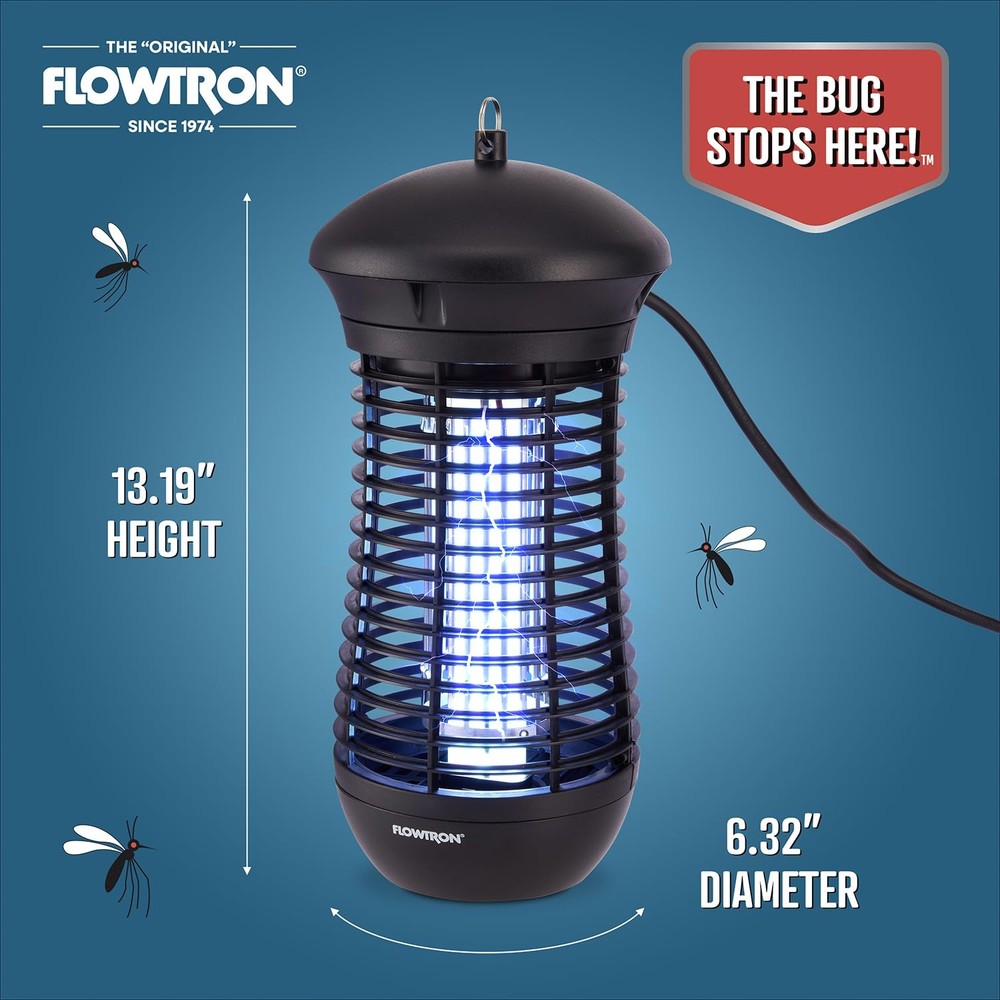 Flowtron Rechargeable Bug Zapper, 2150 Sq Ft with LED Light