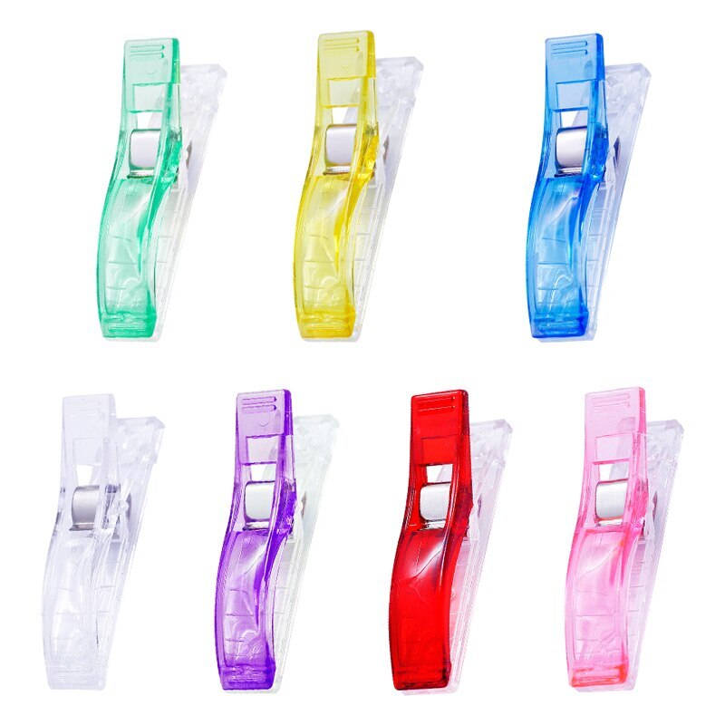 50PCS Large Sewing Clips Fabric Clips Jumbo Wonder Clips Fabric Clamps 7 Colors