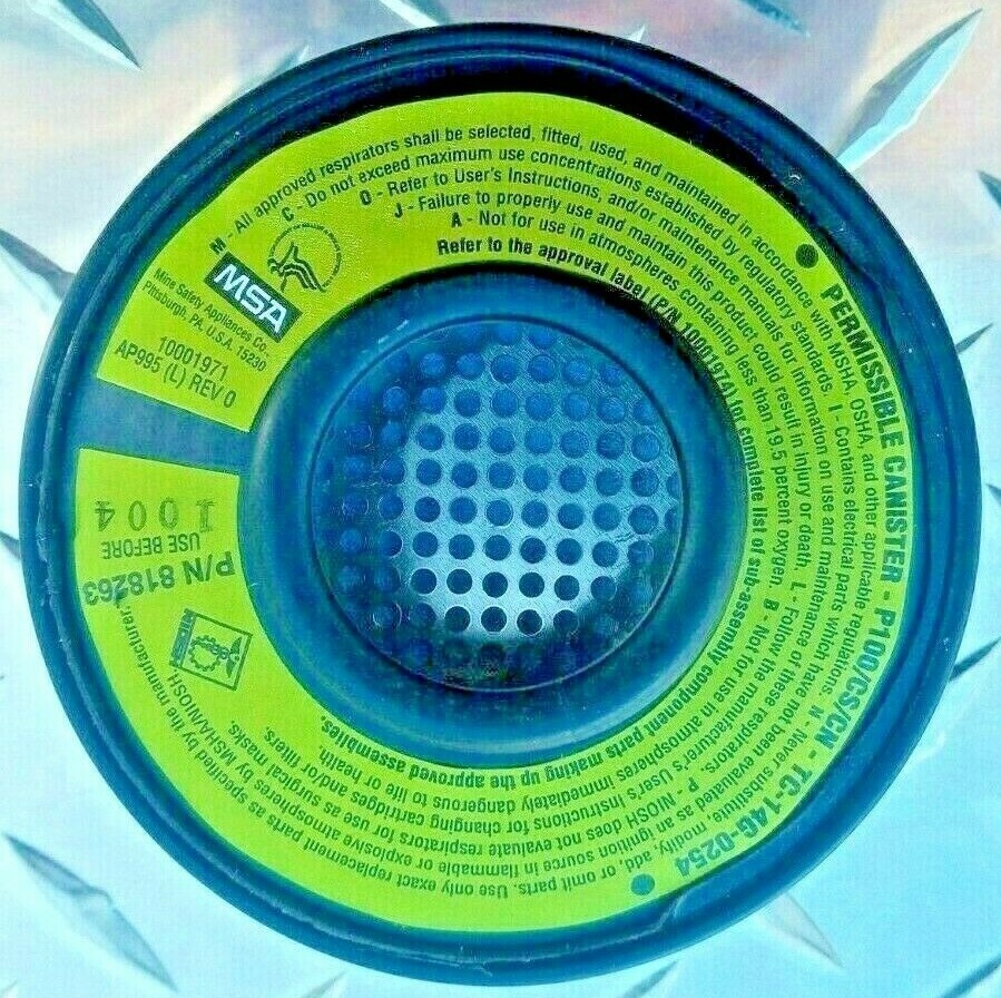 MSA Millennium Low Profile Filter Canister 40mm NATO P100/CS/CN Factory Sealed