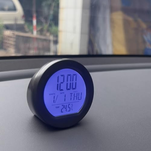 Timloon Car Dashboard Clock with Automatic Backlight at Night, Solar-Powered,