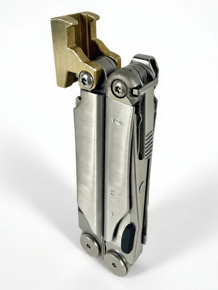 For Leatherman Wave +, BRASS Hammer Head Mod, Modification, CNC Made,Locking,CAD
