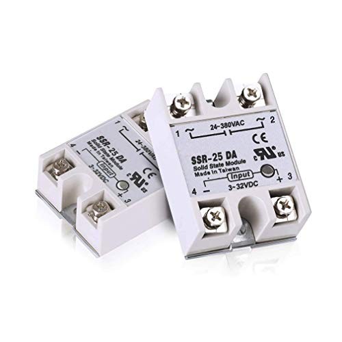 2pcs 25A 250V Solid State Relay Module SSR-25DA