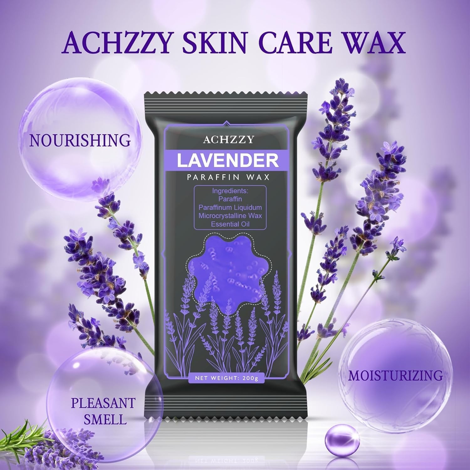 Natural Paraffin Wax Refills, 6 Pack Paraffin Wax Blocks of Lavender Scent for P