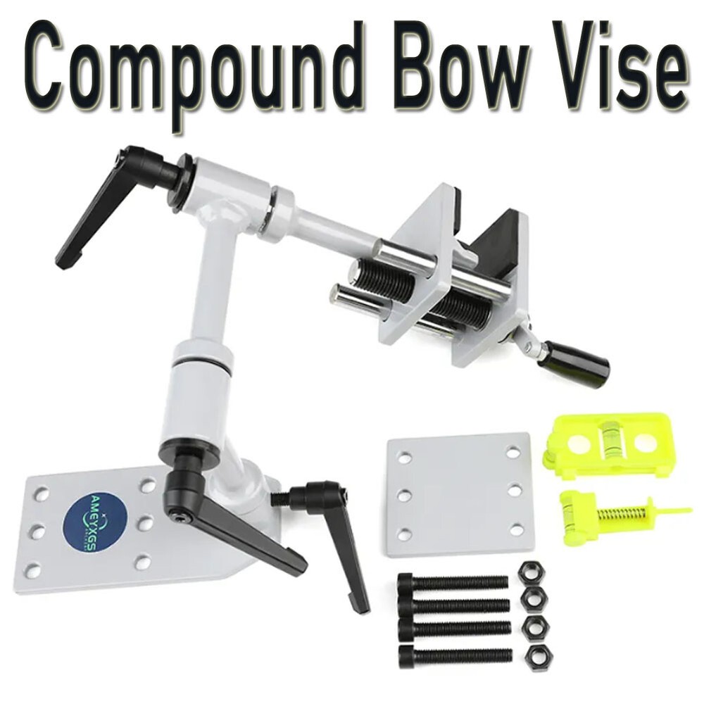 Universal Compound Bow Vise 360° Adjustable Level Tuning Kit Archery Mount Tool