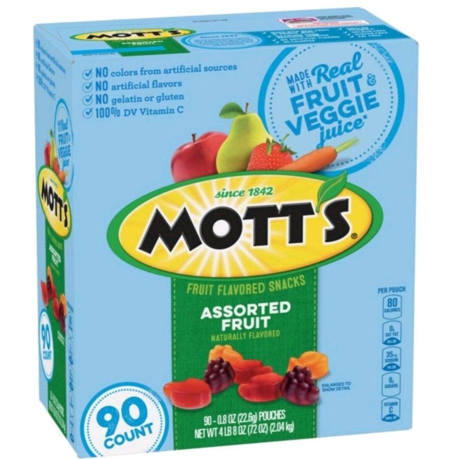 Mott's Fruit Flavored Snacks Assorted Fruit Candy 90 ct 72 oz