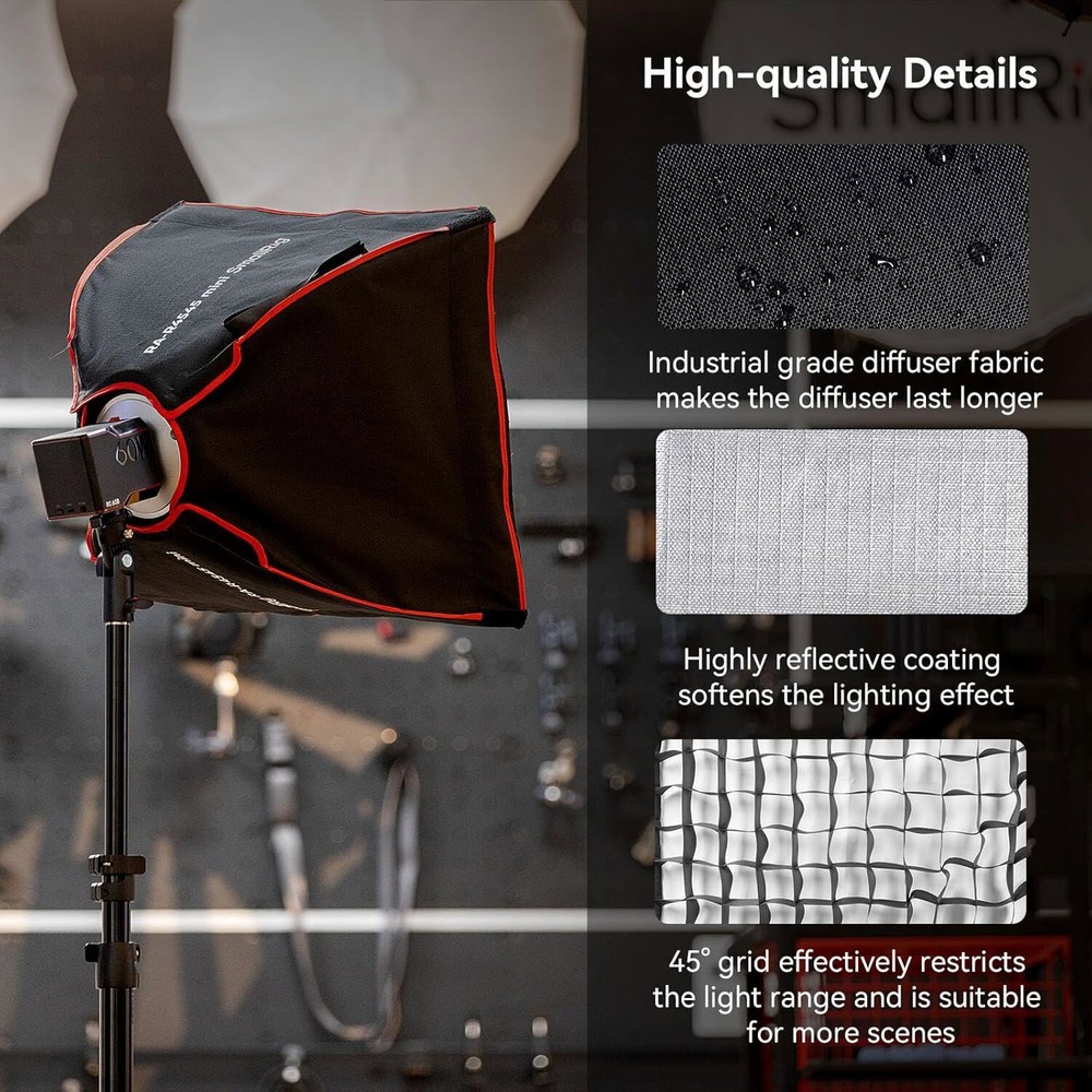 SmallRig 17.7" Rectangular Softbox Quick Release Softbox with Carrying Bag