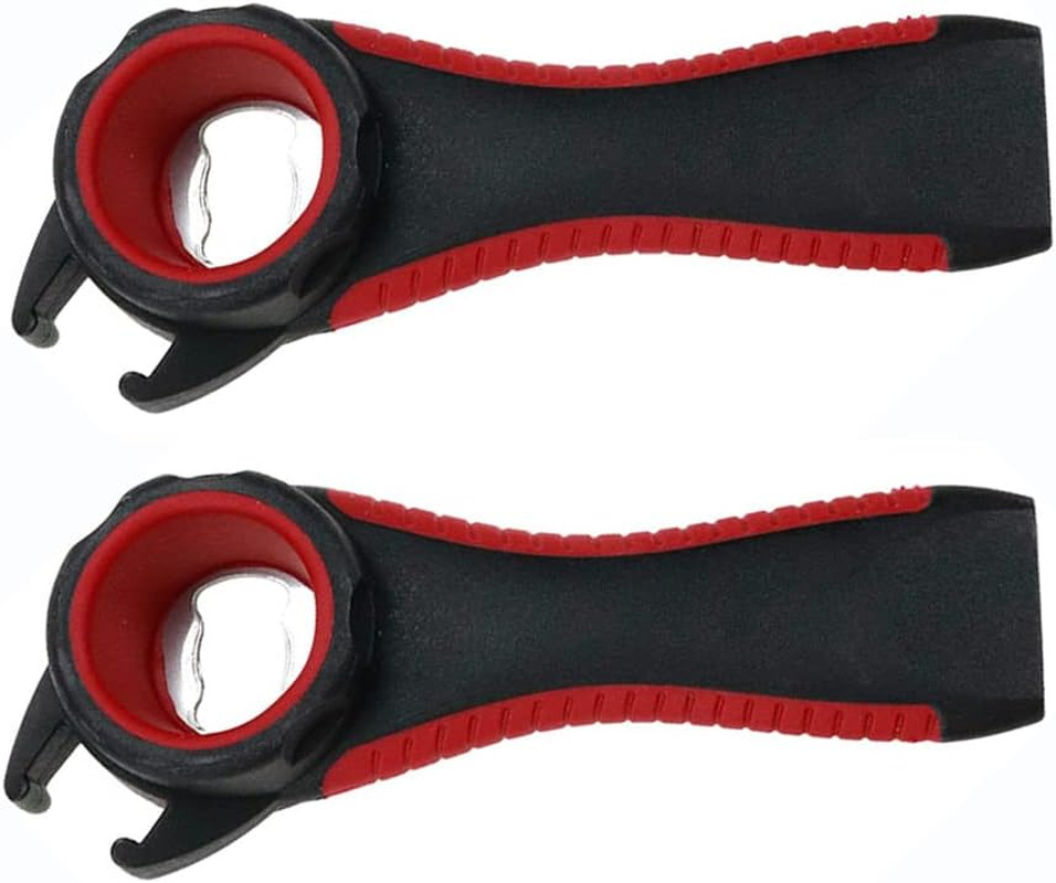 2 Pack 5-In-1 Multi Function Plastic Grip Bottle Opener- Easily Opens Twist Caps