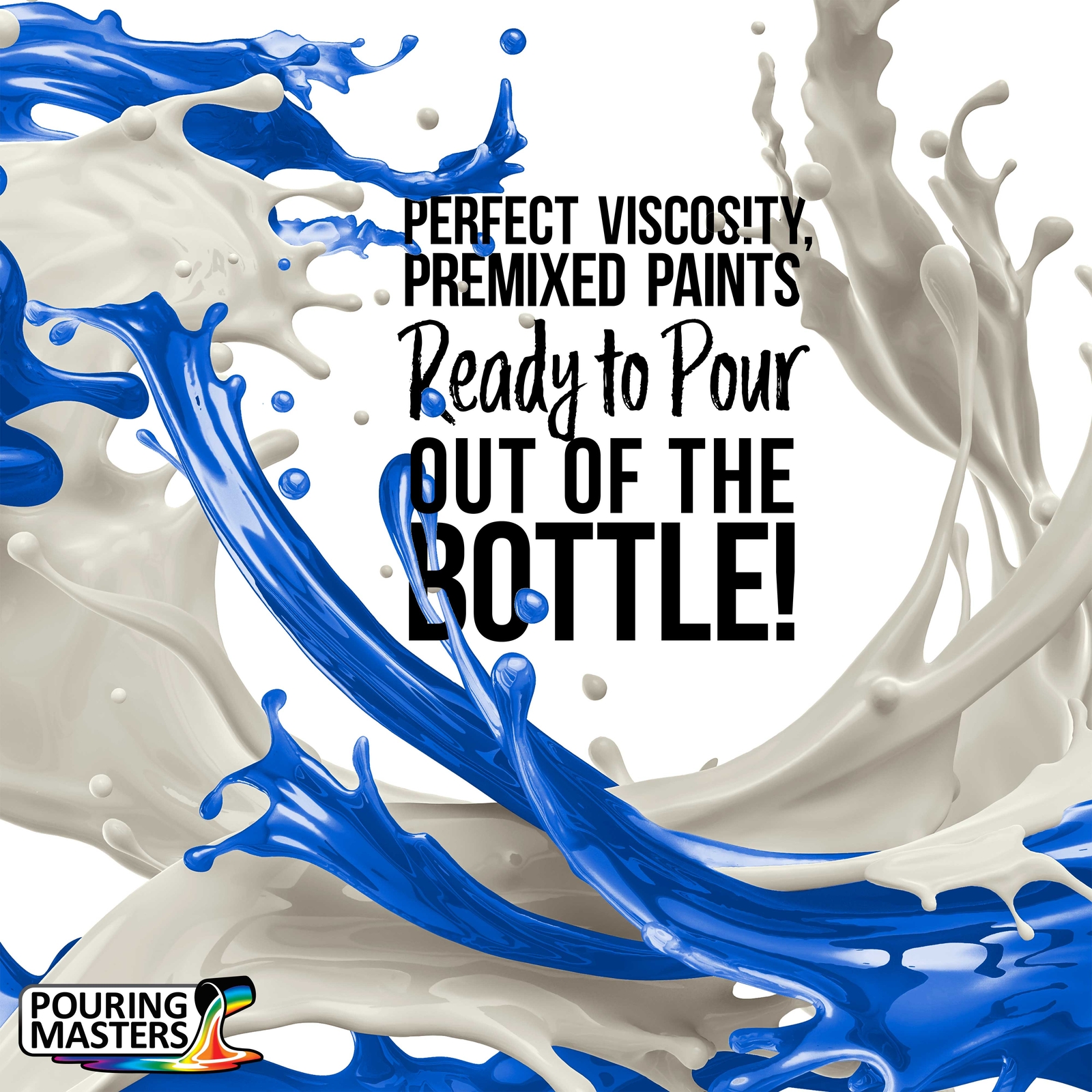 8-Color Ready to Pour Acrylic Pouring Paint Set Pre-Mixed High Flow 8oz Bottles