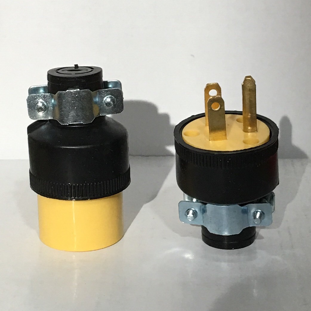 12 Set (24pcs) Of Male & Female Heavy Duty 3 Wire Replacement Electrical Plugs