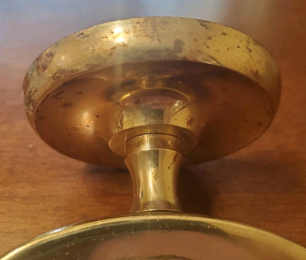 Vintage Brass Toothbrush Holder Wall Mount (Missing Bracket)