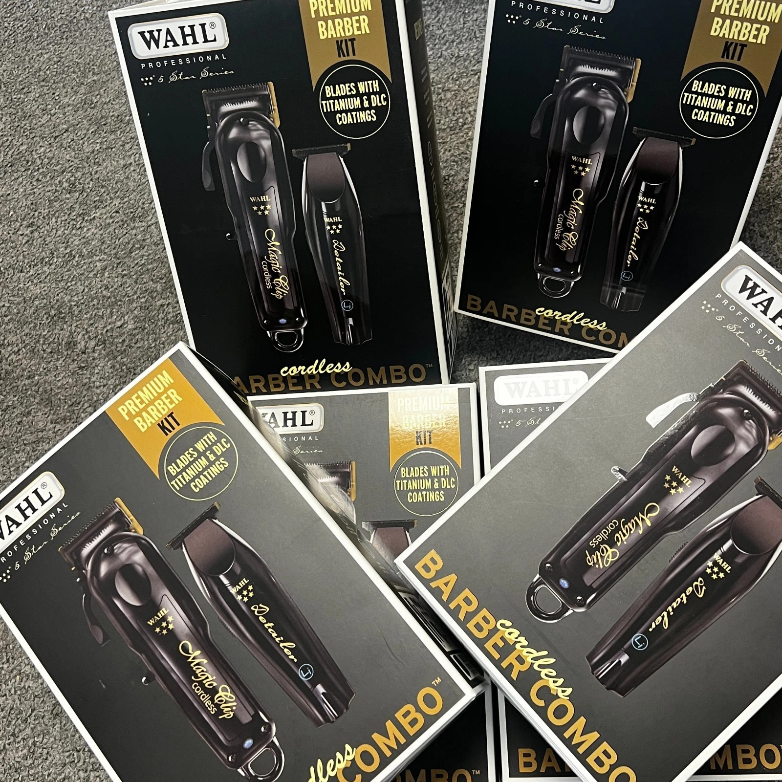 WahI New Professional 5 Star Cordless Barber Combo Magic Clip Clipper Detailer