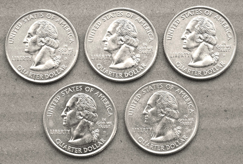 2004 D all 5 State quarters