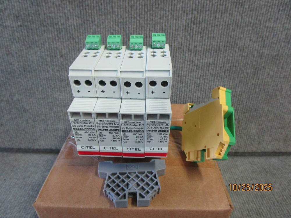 Citel FTB-4-OVP Module w Ground Buss Bar