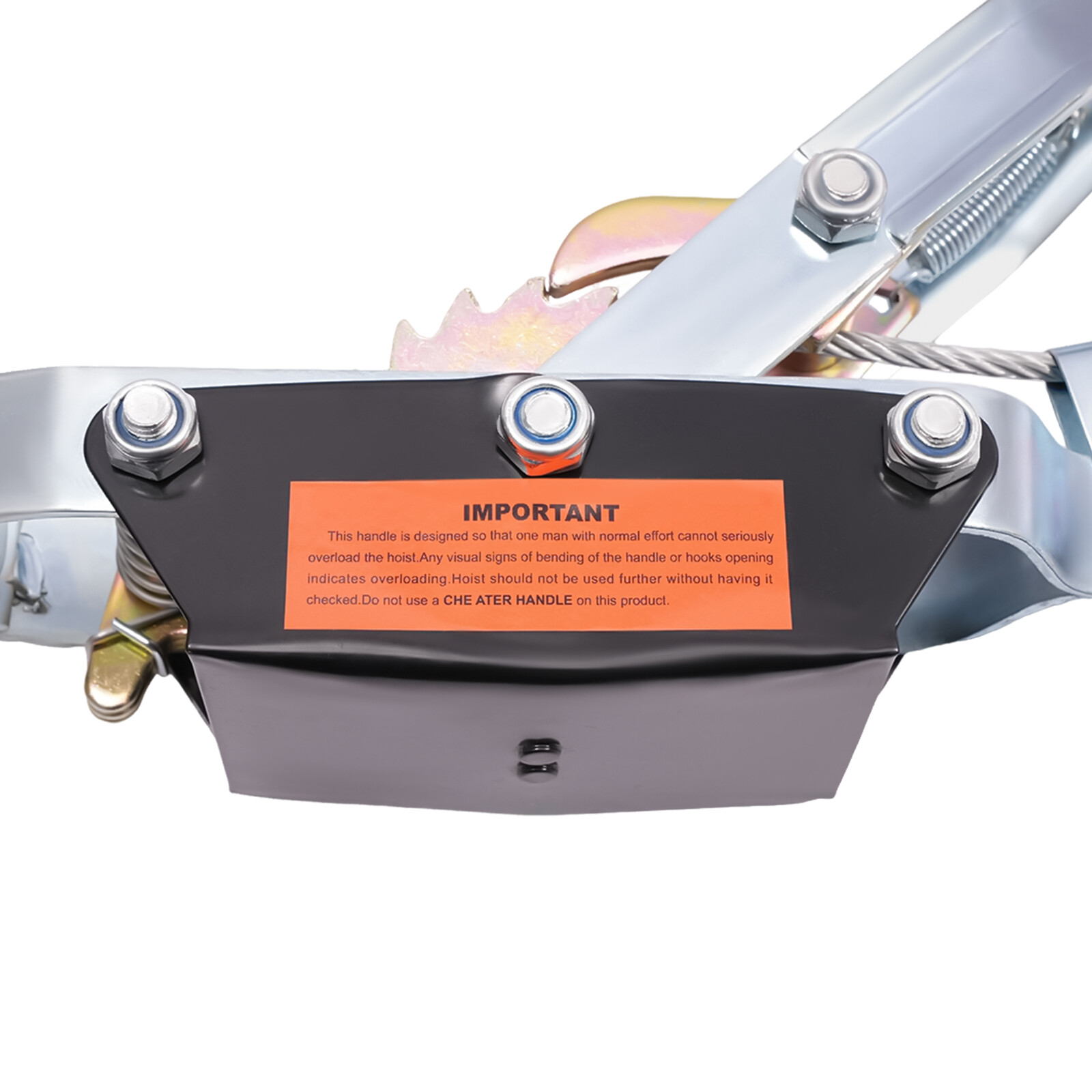 5 Ton Extra Heavy Duty Come Along Power Cable Puller with 3 Hooks 2 Gears