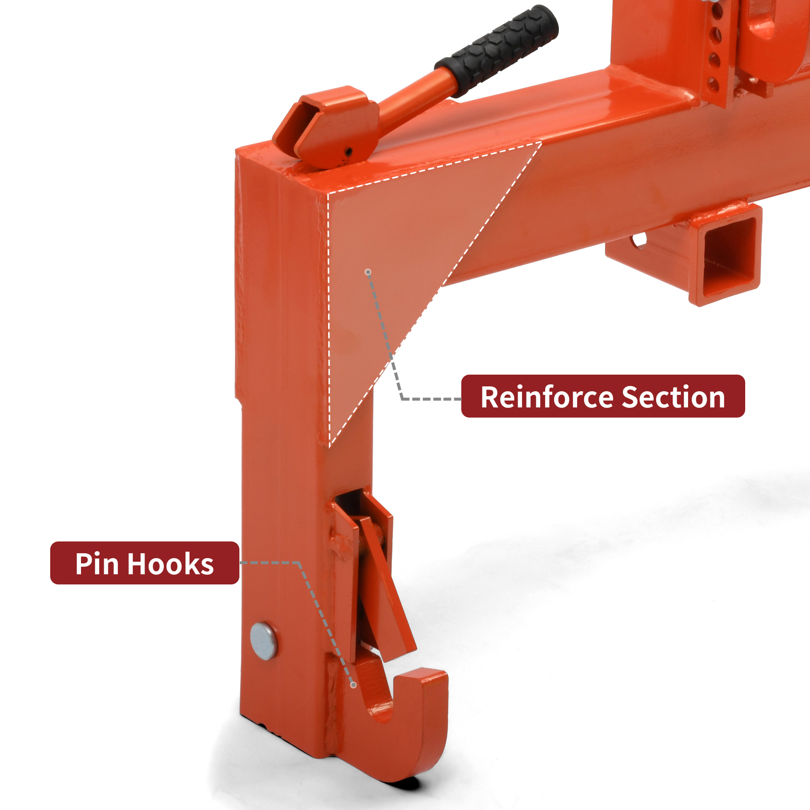 3 Pt Quick Hitch Adapter For Category 1 & 2 W/ Adjustable Bolt Tractor 3000lb