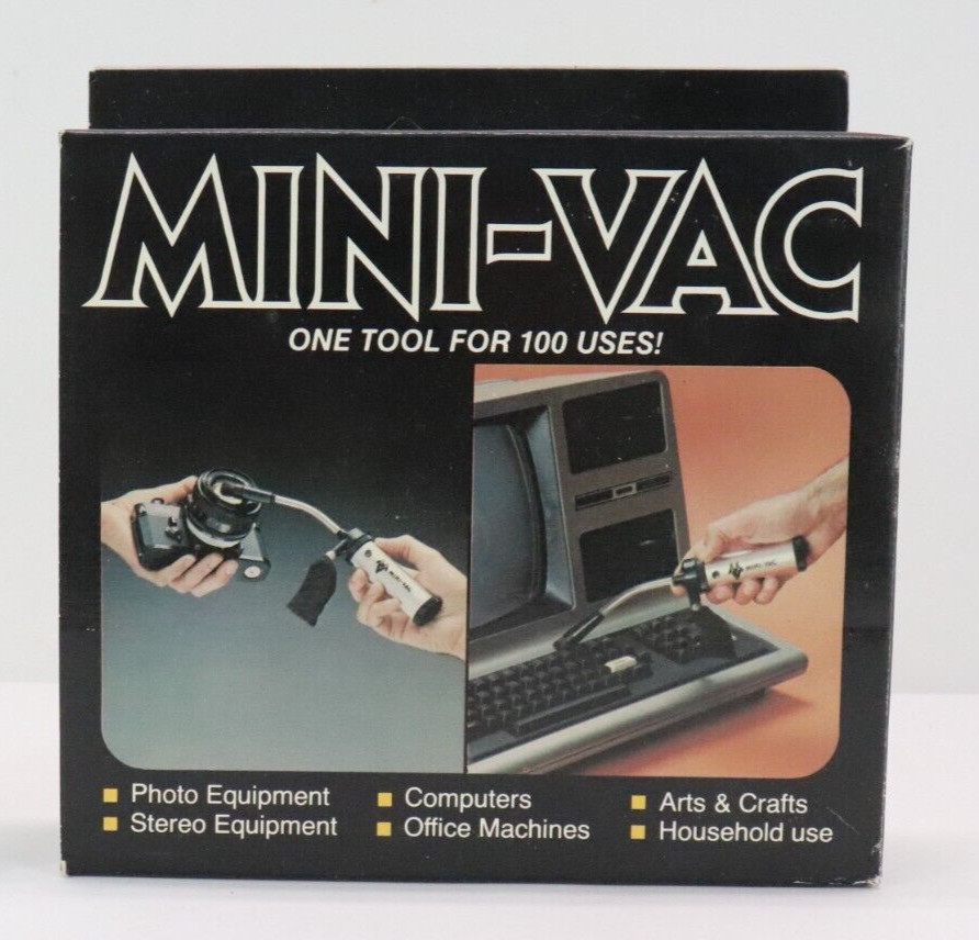 Mini-Vac Micro Cleaning Vacuum Computers Models Electronics Vintage NIB