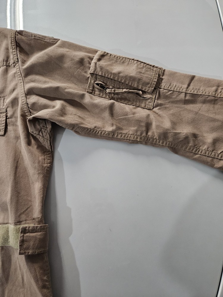 U.S. ARMY TAN IABU AIRCREW FLAME RESISTANT JACKET SIZE MEDIUM-LONG DATED 2003