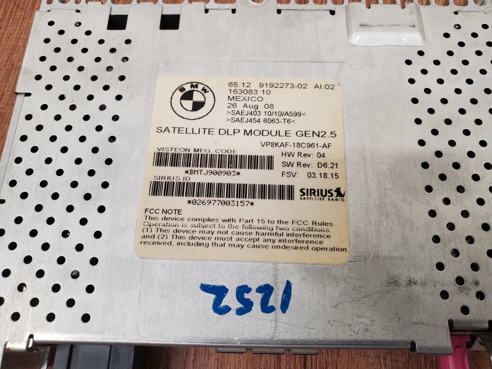 ✅ OEM BMW E88 E60 E90 E92 E93 E70 X5 Sirius Satellite Radio DLP Module GEN 2.5