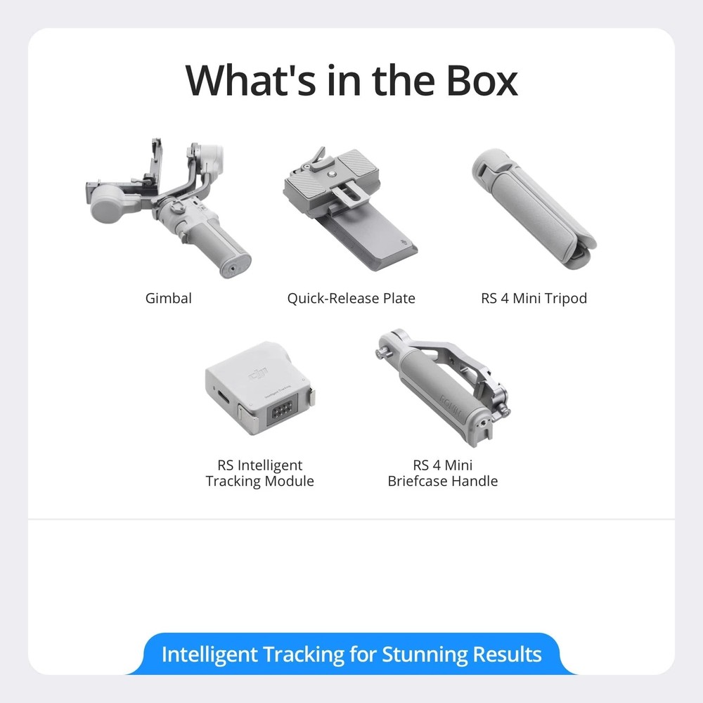 DJI RS4 Mini Combo, Gimbal Stabilizer for Camera, Intelligent Tracking
